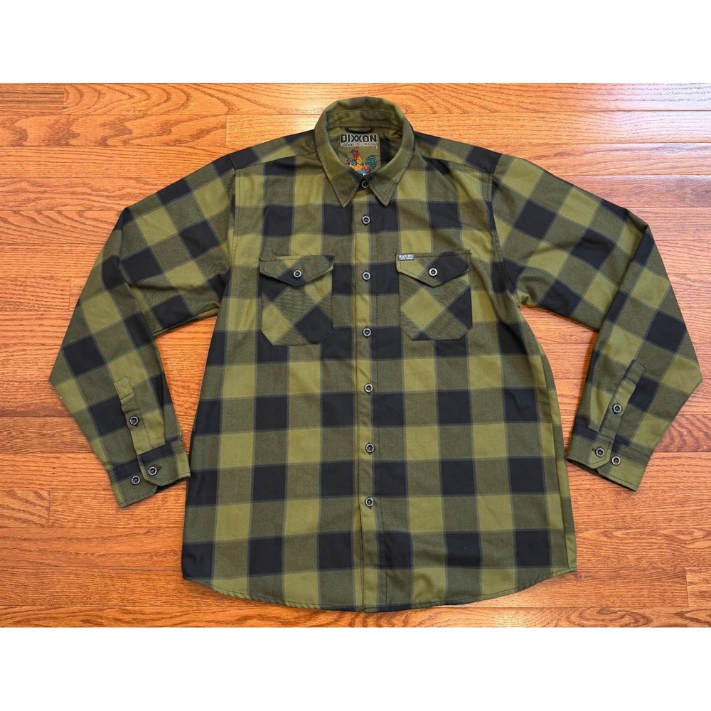 Dixxon Flannel Black Rifle Coffee Company Shirt Mens Large Green Black Plaid